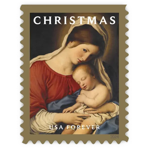 Christmas Madonna and Child Forver Stamp 2024