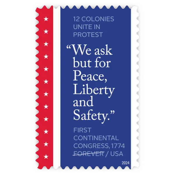 First Continental Congress 1774 Forever Stamp 2024