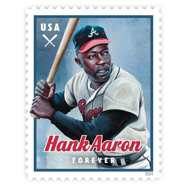 Hank Aaron Forever Stamp 2024