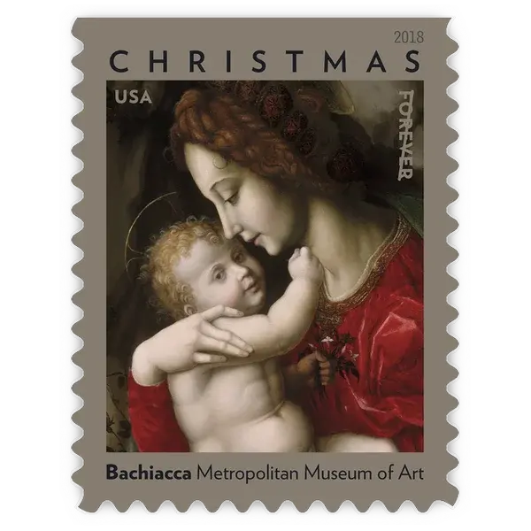 Madonna and Baby by Bachiacca Forever Stamp 2018
