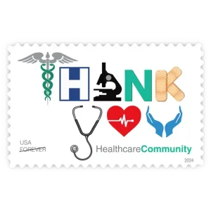 Thank You Healthcare Community Forever Stamp 2024