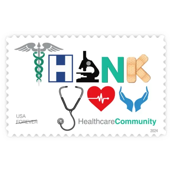 Thank You Healthcare Community Forever Stamp 2024