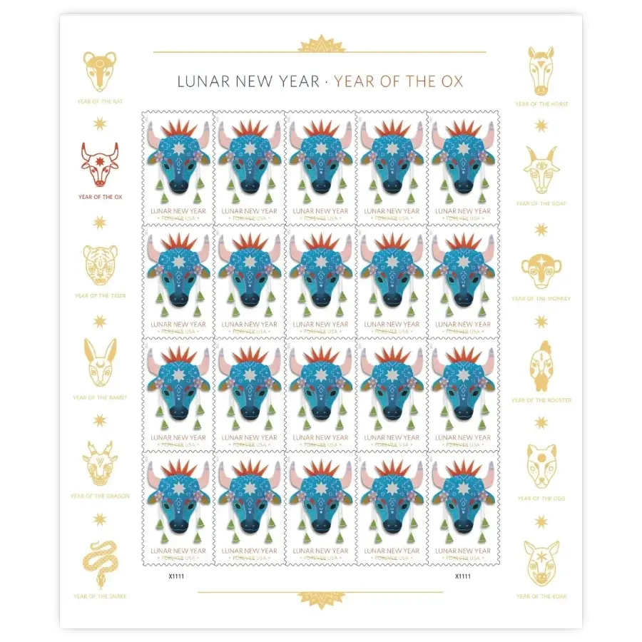Year of the Ox Forever Stamp 2021 - Image 2