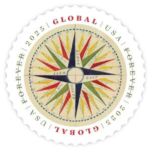 Global: 1794 Compass Rose Forever Stamp 2025