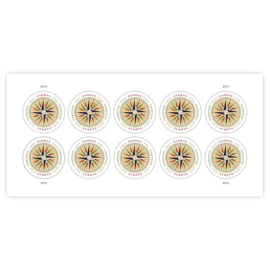Global: 1794 Compass Rose Forever Stamp 2025 - Image 2