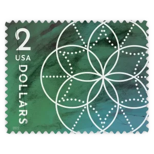 Additional Postage: $2 Floral Geometry Forever Stamp 2022