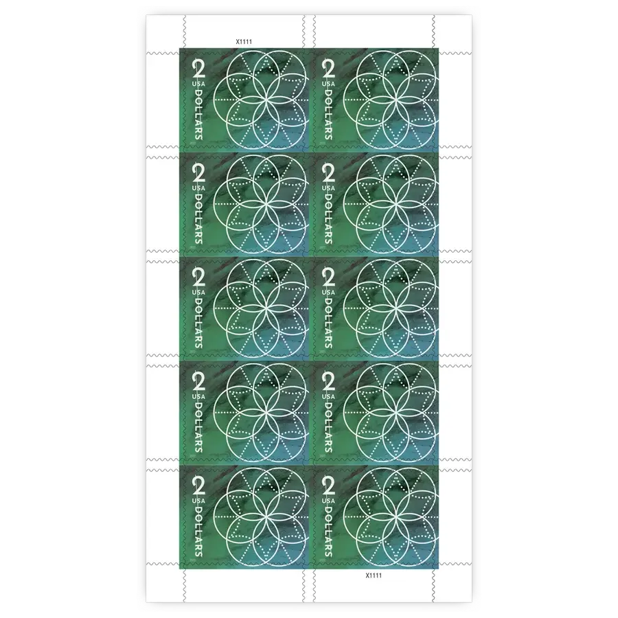 Additional Postage: $2 Floral Geometry Forever Stamp 2022 - Image 2