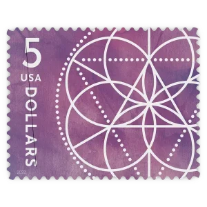 Additional Postage: $5 Floral Geometry Forever Stamp 2022