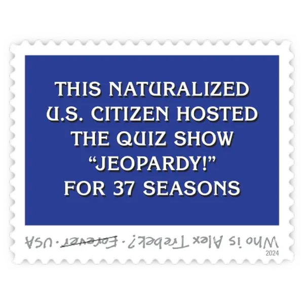 Alex Trebek Forever Stamp 2024