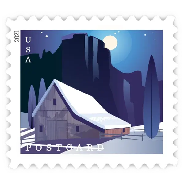 Postcard: Barns Forever Stamp 2021