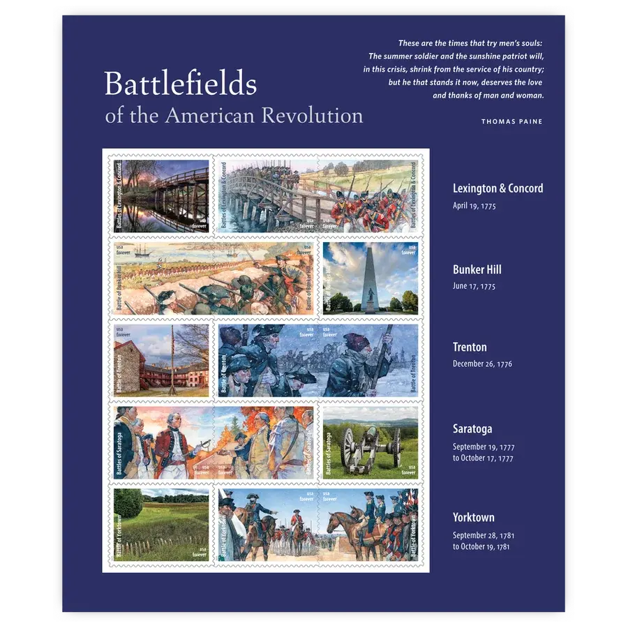 Battlefields of the American Revolution Forever Stamp 2025 - Image 2