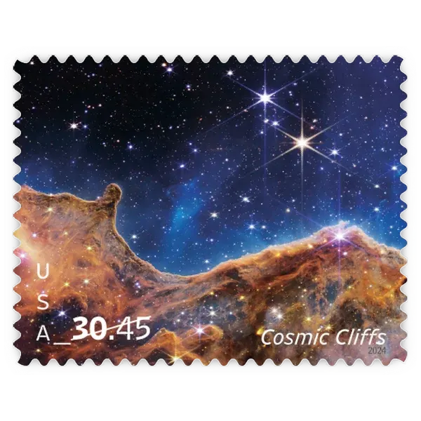 Priority Mail: Cosmic Cliffs Forever Stamp 2024