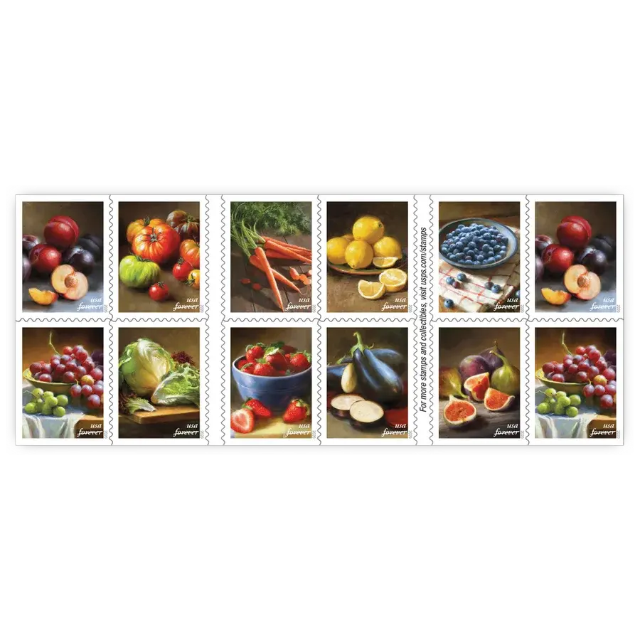 Fruits and Vegetables Forever Stamp 2020 - Image 2