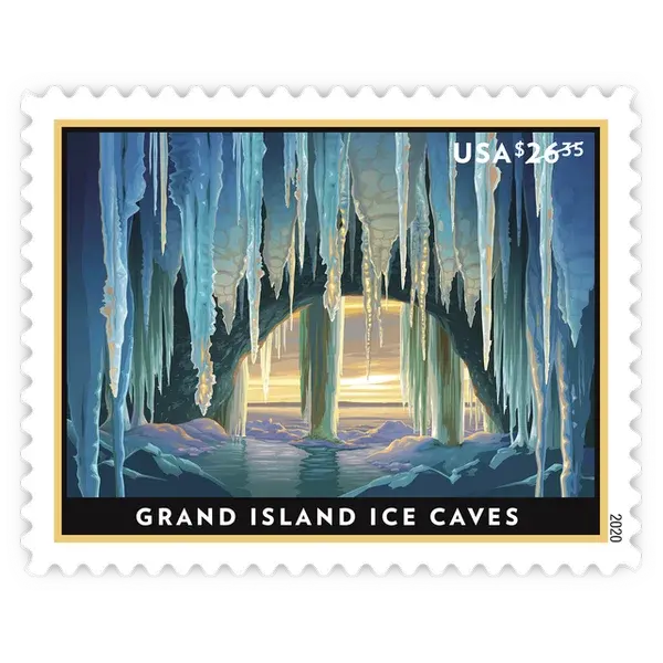 Priority Mail: Grand Island Ice Caves Forever Stamp 2020
