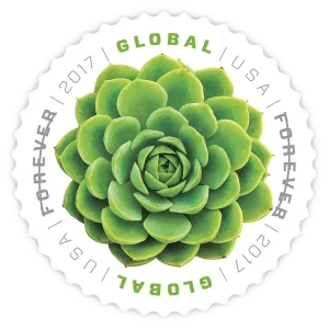 Global:Green Succulent Forever Stamp 2017