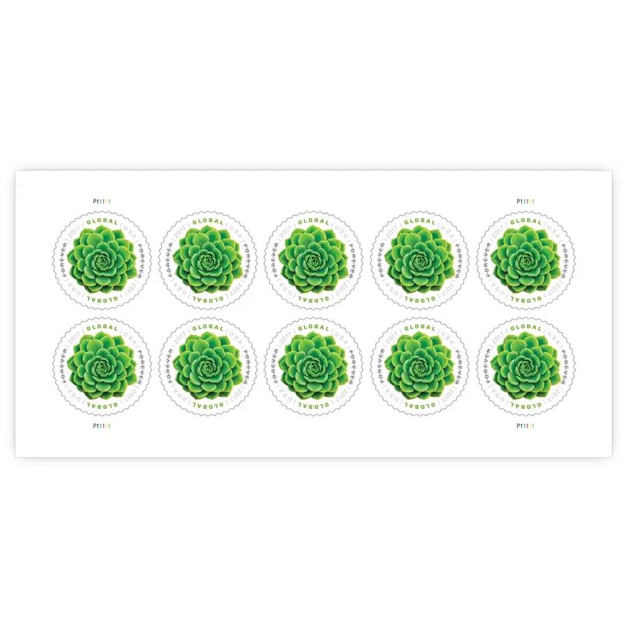 Global:Green Succulent Forever Stamp 2017 - Image 2