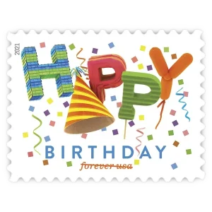 Happy Birthday Forever Stamp 2021