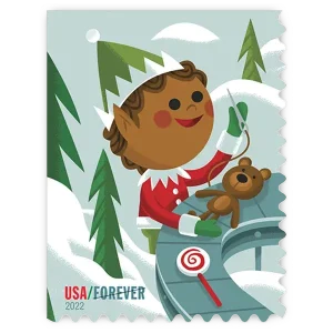 Holiday Elves Forever Stamp 2022