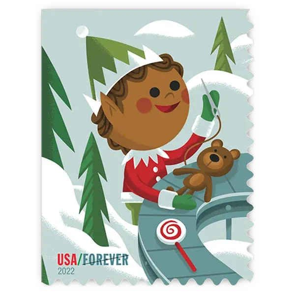 Holiday Elves Forever Stamp 2022