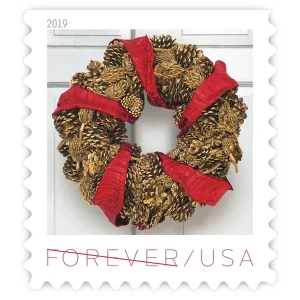Holiday Wreaths Forever Stamp 2019