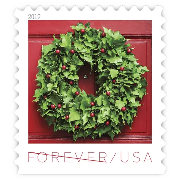 Holiday Wreaths Forever Stamp 2019 - Image 3