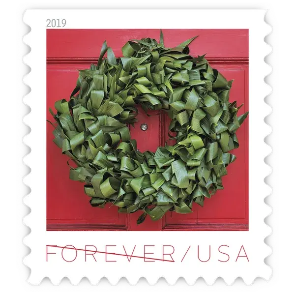 Holiday Wreaths Forever Stamp 2019 - Image 5