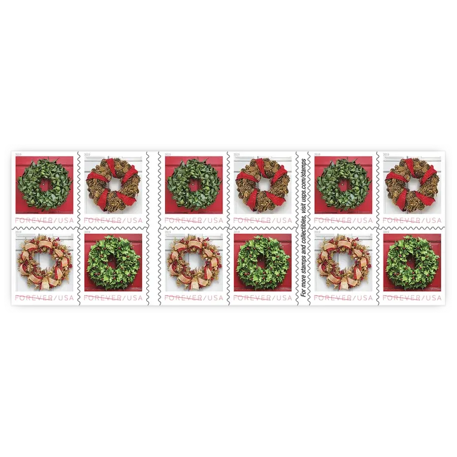 Holiday Wreaths Forever Stamp 2019 - Image 2
