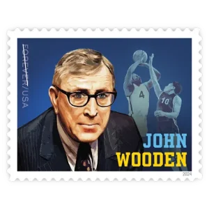 John Wooden Forever Stamp 2024