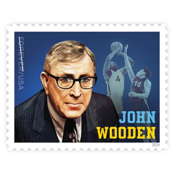 John Wooden Forever Stamp 2024