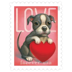 Love 2023 Puppy & Heart Forever Stamp
