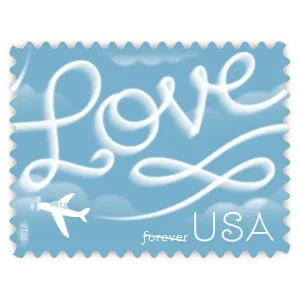 Love Skywriting Forever Stamp 2017