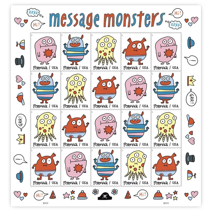 Message Monsters Forever Stamp 2021 - Image 2