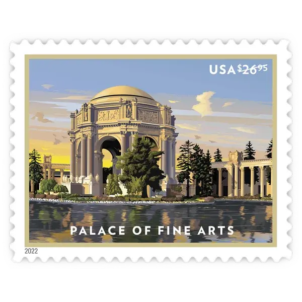 Priority Mail: Palace of Fine Arts Forever Stamp 2022