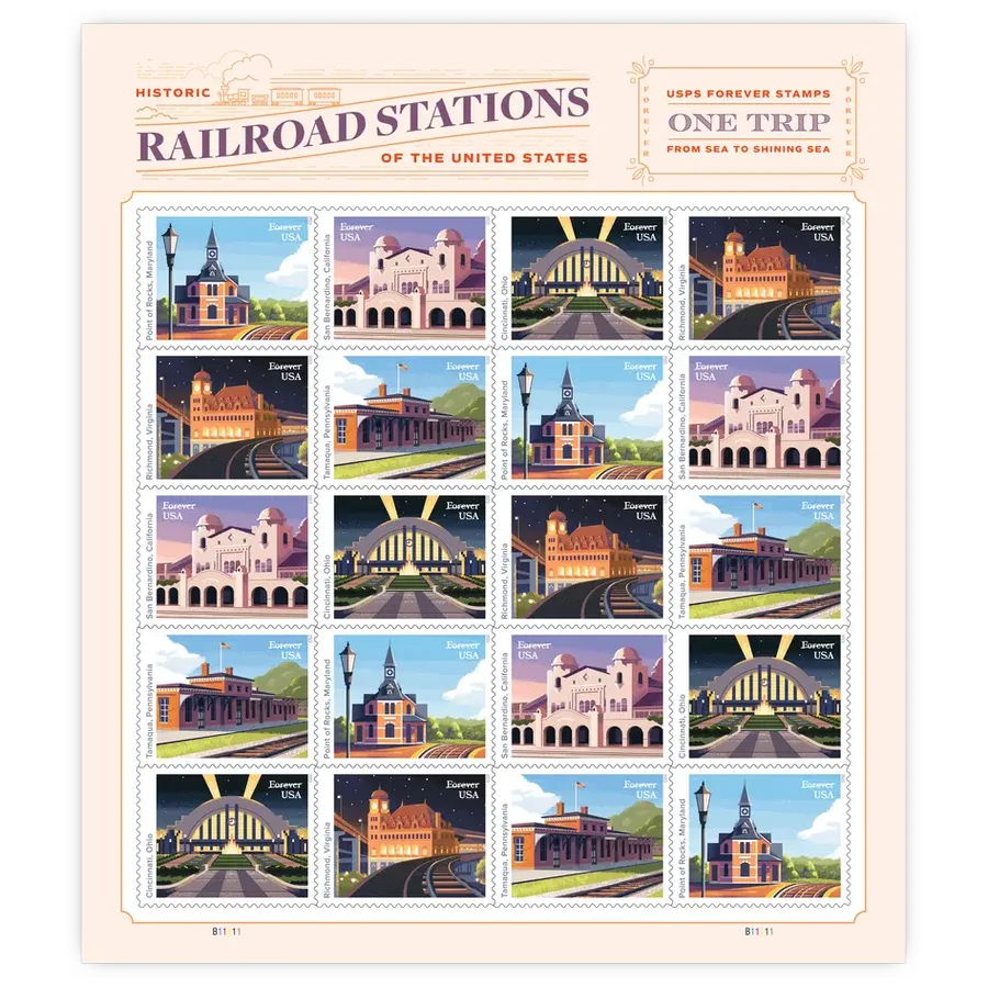 Railroad Stations Forever Stamp 2023 - Image 2
