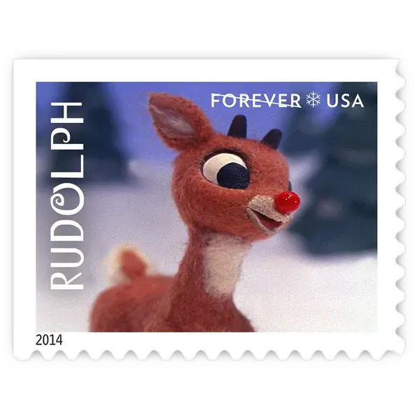 Rudolph the Red-Nosed Reindeer Forever Stamp 2014 - Image 4