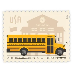 Additional Ounce: School Bus Forever Forever Stamp 2023