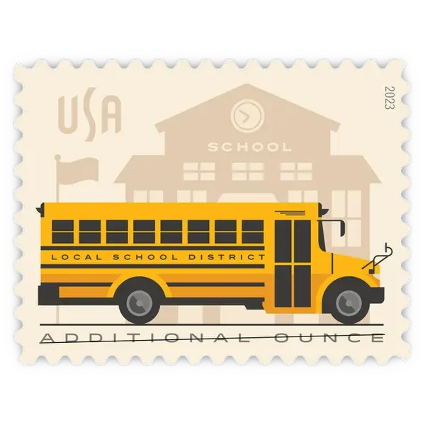 Additional Ounce: School Bus Forever Forever Stamp 2023