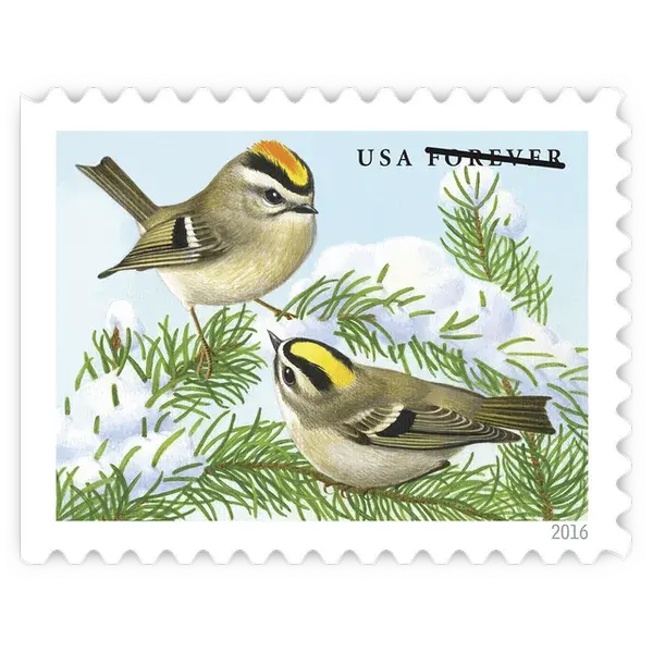 Songbirds in Snow Forever Stamp 2016