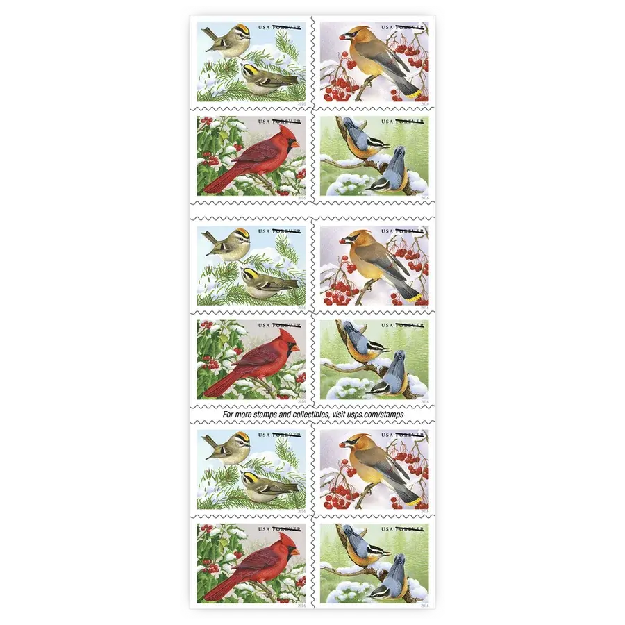 Songbirds in Snow Forever Stamp 2016 - Image 2