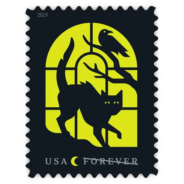 Spooky Silhouettes Forever Stamp 2019