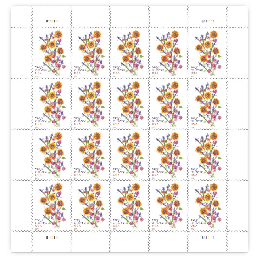 Sunflower Bouquet 2-Ounce Forever Stamp 2022 - Image 2