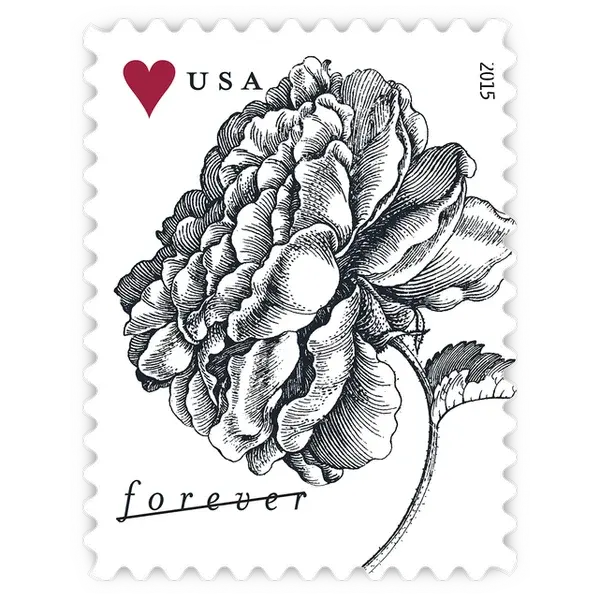 Vintage Rose Forever Stamp 2015