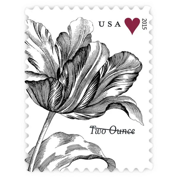 Vintage Tulip 2-Ounce Forever Stamp 2015