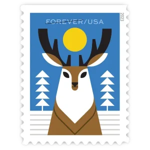 Winter Woodland Animals Forever Stamp 2023