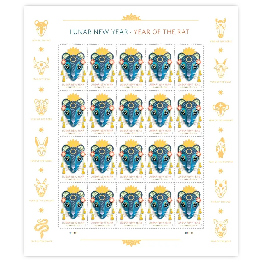Year of the Rat Forever Stamp 2020 - Image 2