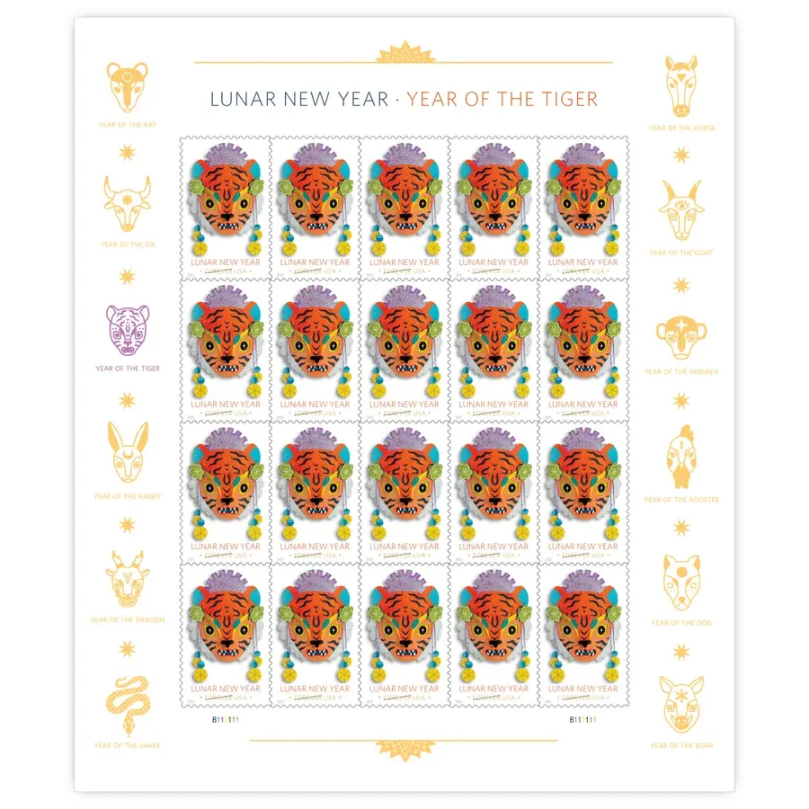 Year of the Tiger Forever Stamp 2022 - Image 2