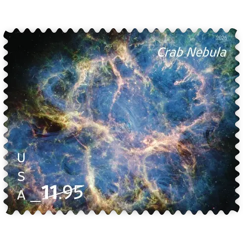 Priority Mail: Crab Nebula Forever Stamp 2026
