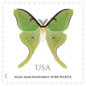 Luna Moth NON-MACHINEABLE Forever Stamp 2025