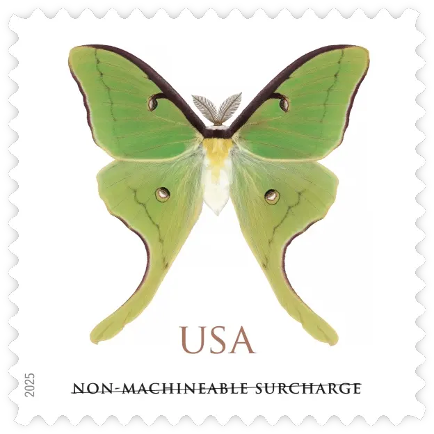 Luna Moth NON-MACHINEABLE Forever Stamp 2025