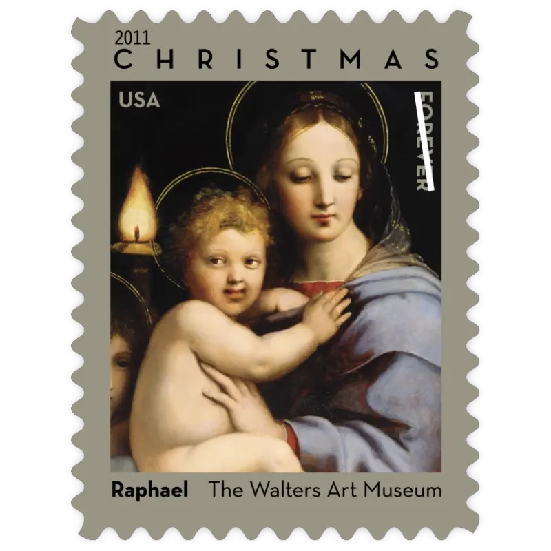 Madonna of the Candelabra by Raphael Forever Stamp 2021